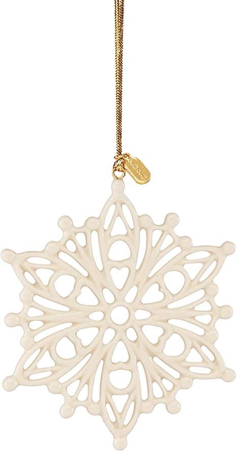 Lenox 2020 Snow Fantasies Snowflake Ornament, 0.20 LB, Ivory