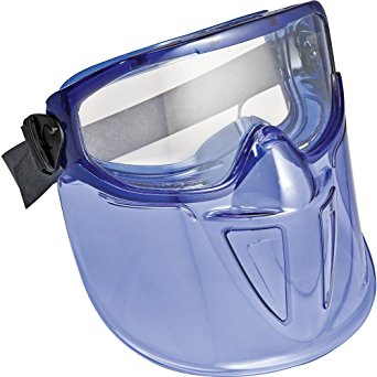 Jackson Safety V90 Shield Clear Anti Fog Lens Protection Goggle with Blue Frame