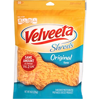 Velveeta Shreds Original Flavor Pasteurized Cheese (8 oz Bag)