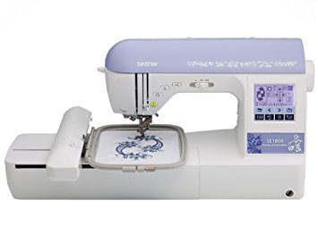 Brother SE1800 Sewing And Embroidery Machine With 136 Built-In Embroidery Designs, 6 Fonts, 184 Sewing Stitches, 5x7 Embroidery Field, Built-In Memory, 11 Sewing Feet, & Including Machine Case