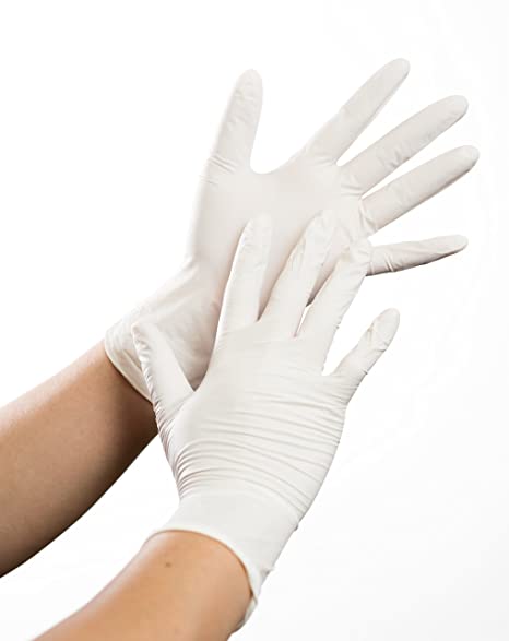 Bertech Cleanroom Compatible Powder Free Textured Nitrile Gloves, 10" Length, Large, White (Pack of 100) - Case of 10 Bags