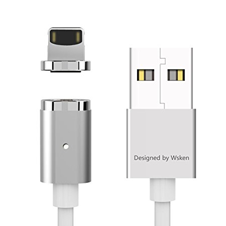 Wsken Magnetic Lightning Adapter Mini2 LED USB Sync and Fast Charger Cord for Apple Iphone7 SE 6 6S Plus Ipad Mini2 3 4 Air 2 Ipod