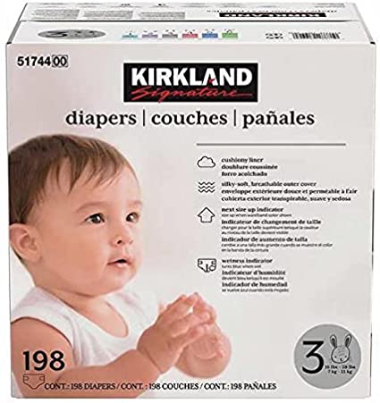 Kirkland Signature Diapers, Size 3 (222-Count)
