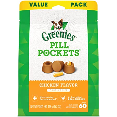 Greenies Pill Pocket Treats Value Bag with Chicken Flavor Capsule