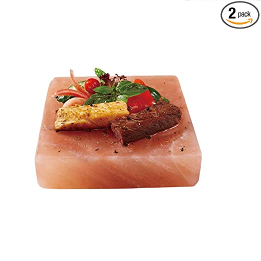 Himalayan Chef Himalayan Salt Block Cooking Plate 8 X 8 X 2 for Cooking, Grilling, Cutting and Serving