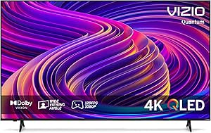 VIZIO 75-inch Quantum 4K QLED Smart TV with Dolby Vision, 120FPS @ 1080p PC Gaming, WiFi 6, Bluetooth Headphone Capable, Apple AirPlay, Chromecast Built-in (New)- M75Q6-L4