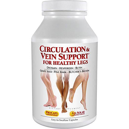 Andrew Lessman Circulation Vein Support for Healthy Legs 60 Count – High Bioactivity Diosmin Natural Oxidants Butcher's Broom Visibly Reduces Swelling and Discomfort in Feet, Ankles, Calves and Legs