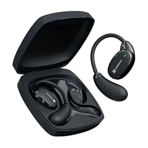 Portronics Harmonics Twins 31 Over Ear OWS Smart Wireless Earbuds with HD Mic, Secure & Flexible Earhook, Touch Control, 24 Hrs Playtime, Music/Gaming Mode, BT 5.4V, Light Weight(Black)