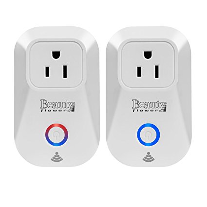 Smart Plug, BeautyFlower WiFi Mini Socket Outlet, Works with Amazon Alexa, Remote Control Your Devices from Anywhere(2 pack)