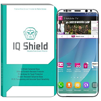 Galaxy S8 Plus Screen Protector (White), IQ Shield Tempered Ballistic Glass Screen Protector for Galaxy S8 Plus (S8+) 99.9% Transparent HD and Shatter-Proof Shield