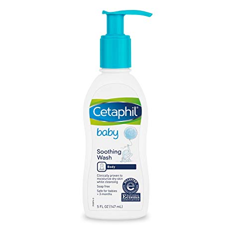 Cetaphil Baby Soothing Wash, Paraben Free, Hypoallergenic, Colloidal Oatmeal, Dry Skin, 5 Fluid Ounce