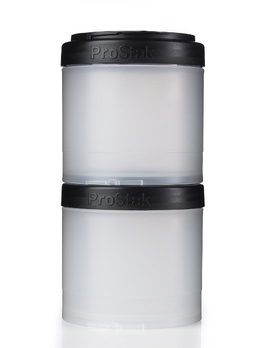 BlenderBottle ProStak Twist n' Lock Storage Jars Expansion 2-Pak with Pill Tray