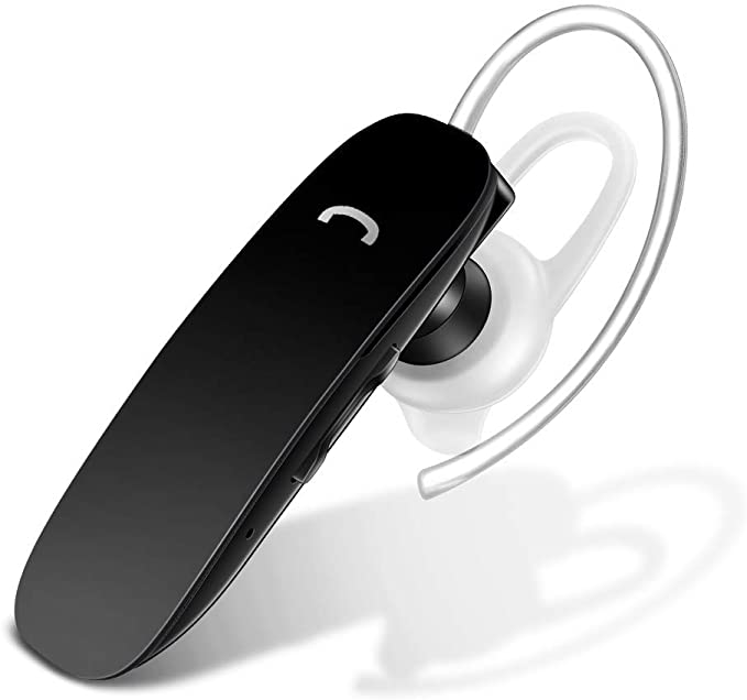 Bluetooth Earpiece Wireless Headset for Cell Phones - GLCON Bluetooth Earpiece with Noise Cancelling Mic - Long Battery Life Bluetooth Headphones for Driver Workout - iPhone Samsung LG Earbuds
