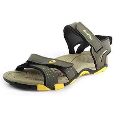 Lotto Men's Olive Yellow Sandals and Floaters