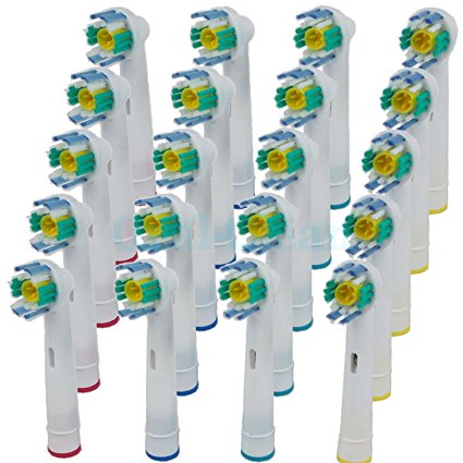Generic Compatible Electric Tooth Brush Heads for Braun Oral-b 3d White PRO Bright (20 pcs)