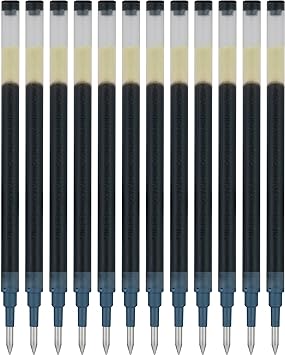 PILOT Pen G2 Gel Ink Refills For Rolling Ball Pens, Ultra Fine Point, 0.38mm, Black Ink, 12-Pack