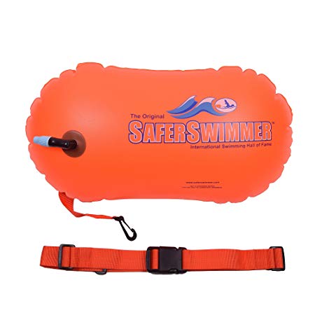 ISHOF SaferSwimmer PVC Safety Swimming Bouy Air Bag Only With Handle Orange