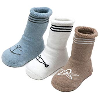 Zaples Unisex Baby Socks 3/6 Pack Soft Cotton Warm Winter Infant & Toddler Socks