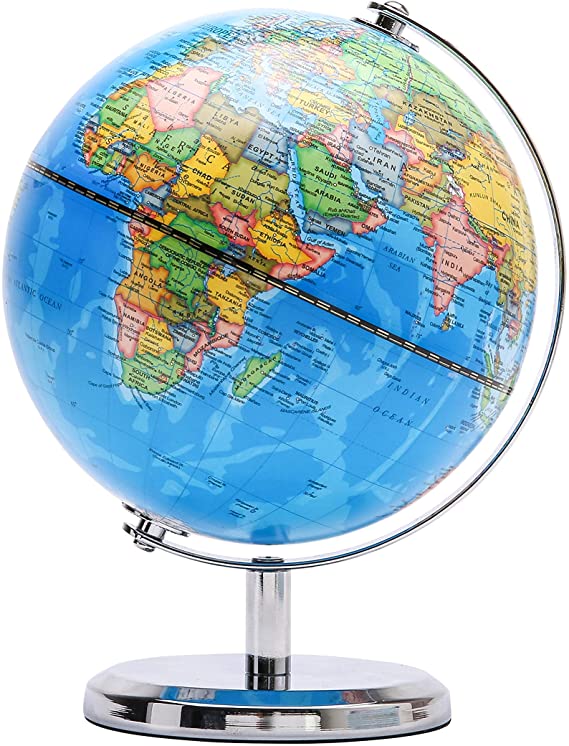 Exerz Political Globe Dia 5.5-inch (14cm)- Mini World Globe - Educational/Geographic