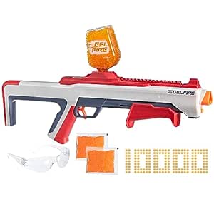 Nerf Pro Gelfire Raid Blaster, Fire 5 Rounds at Once, 10,000 Gel Rounds, 800 Round Hopper, Eyewear, Toys for Teens Ages 14 & Up