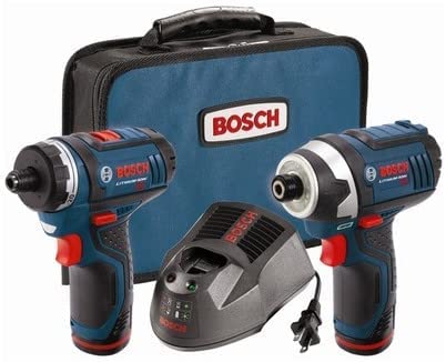 Bosch CLPK27120RT 12V Max Cordless Lithium-Ion Drill Driver and Impact Driver Combo Kit (Renewed)