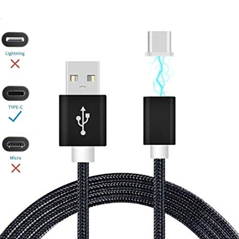 I-Sonite (Black) Magnetic USB Micro USB Nylon Braided Fast Rapid Charging & Data Syc Transfer Cable with LED Light Indicator for Lenovo Vibe B