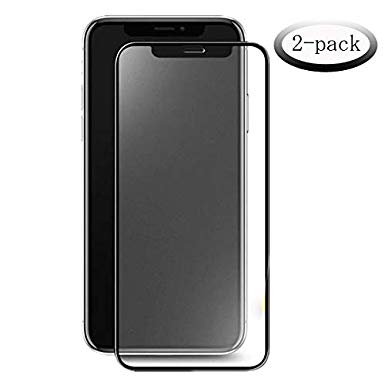 【2-Pack】 Screen Protector Compatible for iPhone X & iPhone Xs, Full Coverage Soft Edge，Anti-Scratch，Anti-Fingerprint，Case Friendly，Tempered Glass Screen Protectors Compatible for iPhone X & iPhone Xs