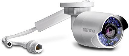 TRENDnet TV-IP322WI Indoor/Outdoor 1.3 MP HD WiFi IP Bullet Camera, 100’ Night Vision, MicroSD, DWDR, Android iOS app, ONVIF