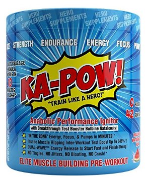 KA-POW The Fastest Hitting ANABOLIC PREWORKOUT On The Planet -Powerful Androgenic Triggers Nitro Pump Precursors and Dual Wave Energy Release for NON STOP Performance - Works in Minutes 42 Svgs