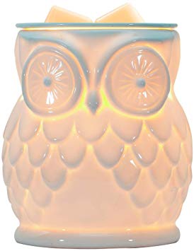 Ceramic Electric Wax Melt Warmer Candle Waxing Warmer Burner Melt Wax Cube Melter Fragrance Warmer- Ideal Gift for Wedding, Spa and Aromatherapy. (Owl) (Owl)