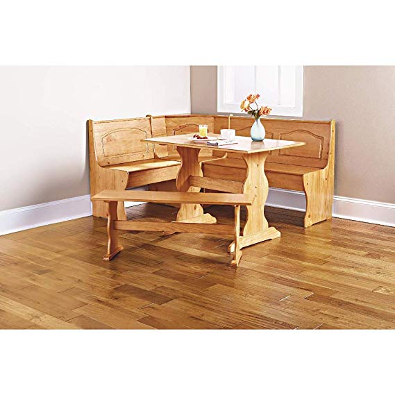Kitchen Dining Nook - Pine Finish - Comfortably Seats 5 People (Pine Finish)