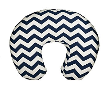 Org Store Premium Nursing Pillow Cover | Slipcover for Breastfeeding Pillows | Chevron Patterned (Navy)