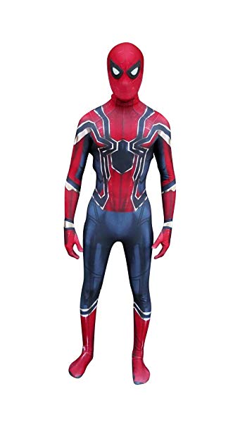 Spider-Man Homecoming Avengers Infinity War Cosplay Costume | Iron Spiderman Suit Bodysuit Zentaisuit Lycra Fabric