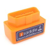 iSaddle Super Mini Bluetooth OBD2 OBDII Scan Tool Check Engine Light and CAN-BUS Auto Diagnostic Tool for Windows and Android Torque Orange Color Super Mini