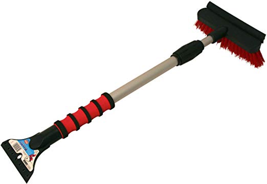 Mallory 511-E  36" Telescoping Snow Broom with Integrated Squeegee and Ice Scraper (Colors may vary)