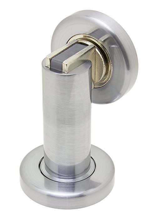 FPL Door Locks H2017 Heavy Duty Magnetic Door Stop / Holder for Home or Office in Satin Chrome