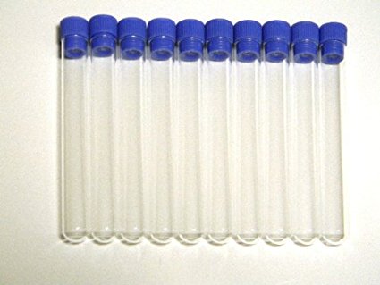 SEOH 10 Pack Glass Test Tubes 4-inch 13x100mm with Caps