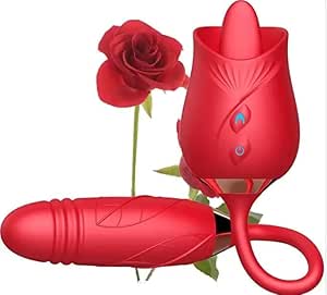 Efficient Mode Rose Suction Toy for Woman 2 in 1 Rose Adult Tool 20 Mode 10 Insert 10 Lick Tongue Motion Double Motor L1997