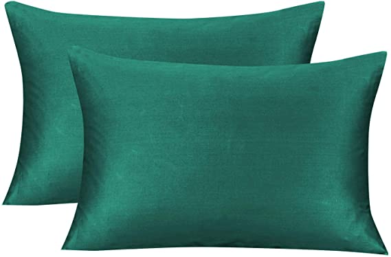Jepson 100% Pure Cotton Pillowcases Set of 2 Solid Pillow Cases with Zipper Closure 2 Pack
