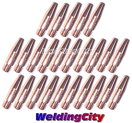 WeldingCity 25-pk MIG Welding Tapered Contact Tip 11T-35 (0.035") for Lincoln Tweco MIG Guns 100L Mini