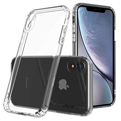 Clear Case for iPhone XR 6.1 Inch,GREATRULY Slim Ultra Protective iPhone XR Case,Crystal Transparent Shockproof Soft Thin TPU Bumper Nice Grip Silicone Phone Cover Shell,Soft Back   Clear Grain Frame