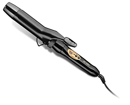 Andis 37680 Professional 1.5 Inch 450ºF High Heat Ceramic Curling Iron with Dual Voltage and Auto Shut-off, Black