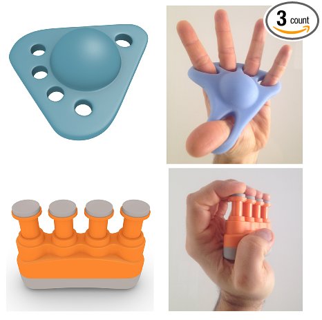 GREAT 2-IN-1 SET (25% OFF!) - Top Rated Kit For Your Hands & Fingers Fitness - Exercise With A Complete Finger Strengthener & Hand Stretcher Gripper Bundle - Lifetime Guaranteed Gift Idea - Ultimate Grip & Best Extension Exerciser Kit For Kids, Seniors, Athletes & Musicians - Give Yourself More Than A Stress Ball Or A Basic Gripper - SEE WHY & GET ONE NOW!