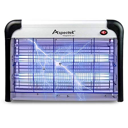 Aspectek Bug Zapper & Electric Indoor Insect Killer Mosquito, Bug, Fly & Other Pests Killer – Powerful 2800V Grid 20W Bulbs - Indoor Use Only