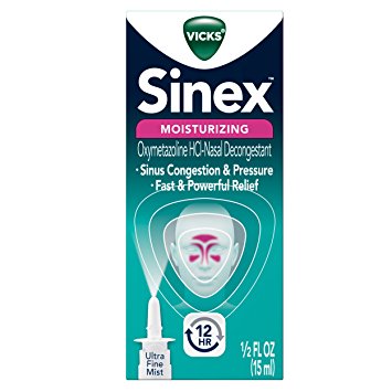 Vicks Sinex Moisturizing Nasal Decongestant, Ultra Fine Mist, 0.5 Fl Oz