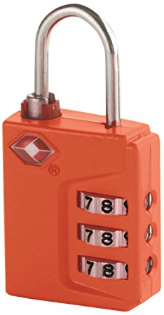 Travel Smart by Conair TSA 3-Dial Inspection Status Lock, Orange