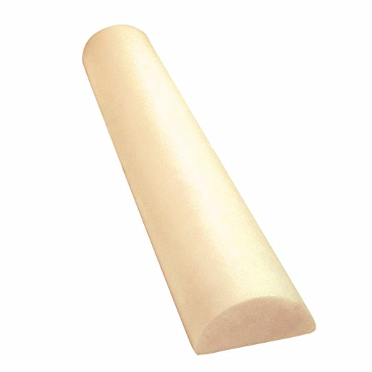 CanDo Plus PE Antimicrobial Foam Roller, 6" X 36", Half-Round
