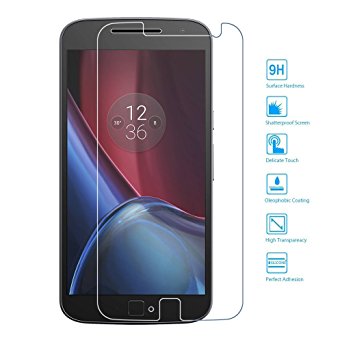 EasyAcc Moto G Plus 4th Generation Tempered Glass Screen Protector Invisible Shield Film Guard Cover for Motorola Moto G Plus (4th Gen.)