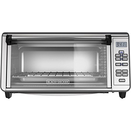 BLACK   DECKER TO3290XG Extra Wide Digital Toaster Convection Oven, Silver