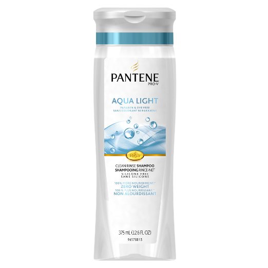 Pantene Pro-V Aqua Light Clean Rinse Shampoo 12.6 Fluid Ounce (Pack of 2) (packaging may vary)